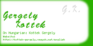 gergely kottek business card